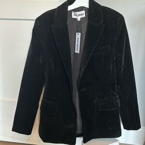 Brand new size small black velvet blazer